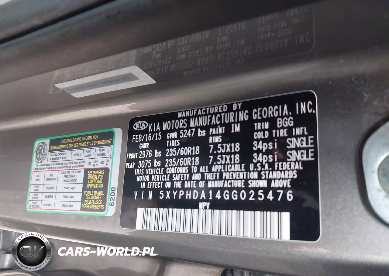 2016 Kia Sorento 2.0T Ex VIN:5XYPHDA14GG025476 - 9