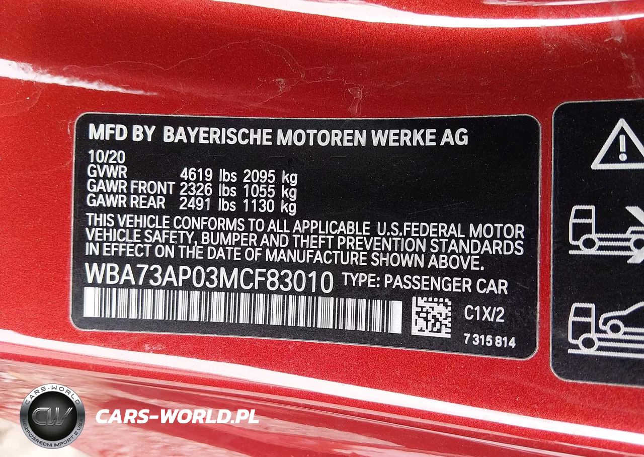 2021 BMW 430I xDrive VIN:WBA73AP03MCF83010 - 9