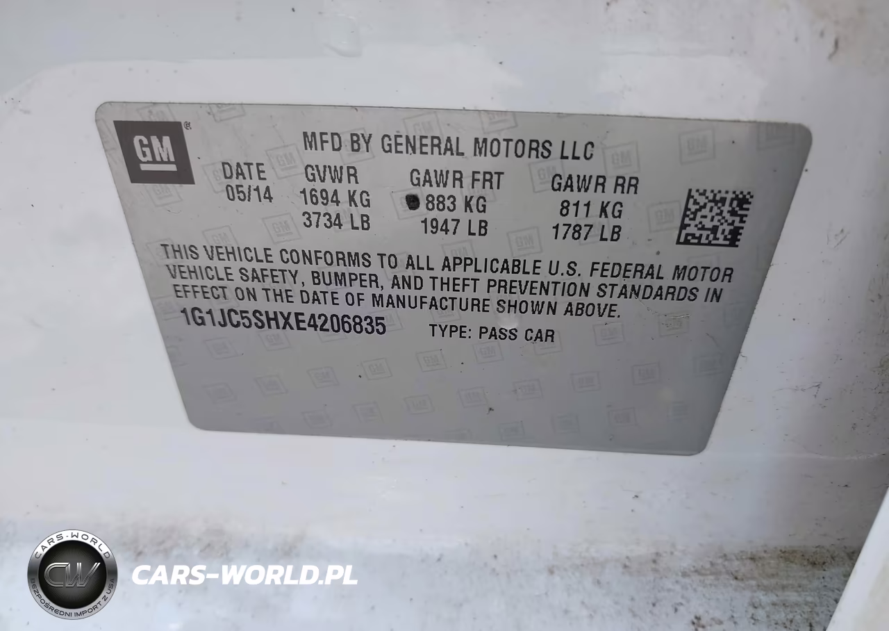 2014 Chevrolet Sonic Lt Auto VIN:1G1JC5SHXE4206835 - 9