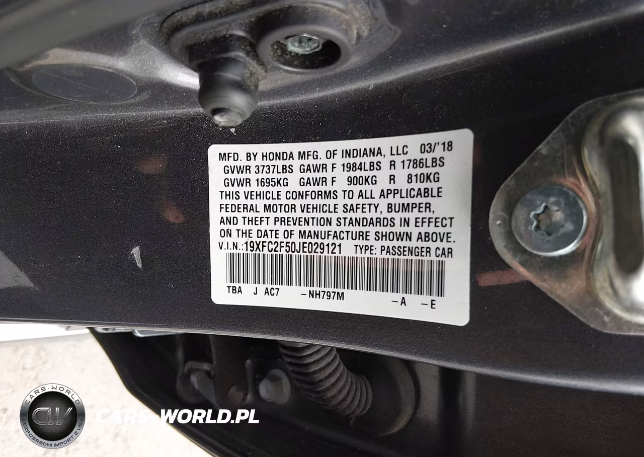 2018 Honda Civic Lx VIN:19XFC2F50JE029121 - 9