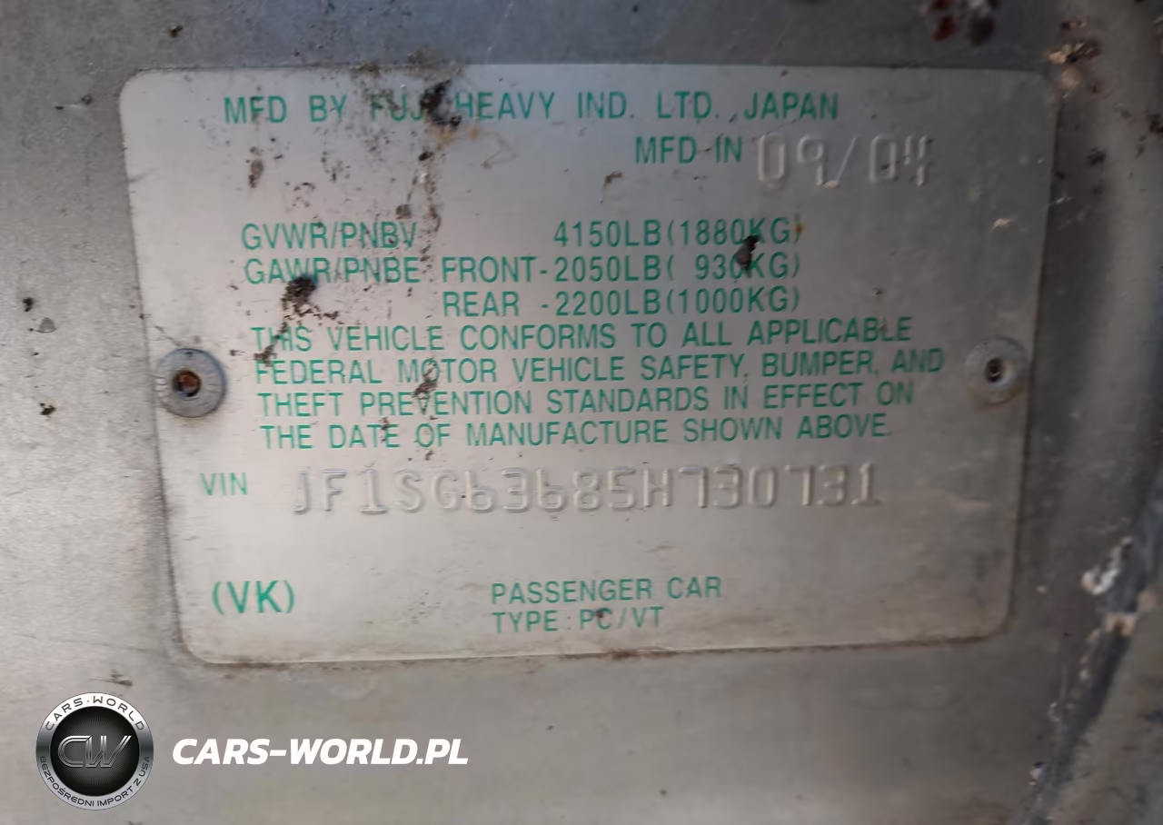 2005 Subaru Forester 2.5X VIN:JF1SG63685H730731 - 9
