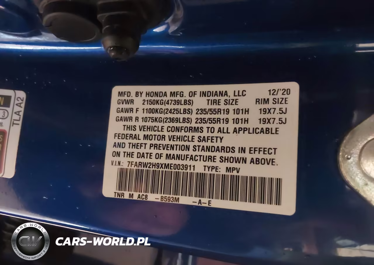 2021 Honda Cr-V Awd Touring VIN:7FARW2H9XME003911 - 9