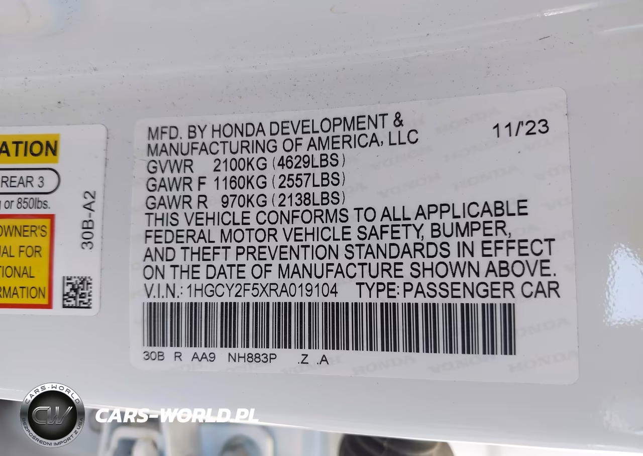 2024 Honda Accord Hybrid Sport VIN:1HGCY2F5XRA019104 - 9