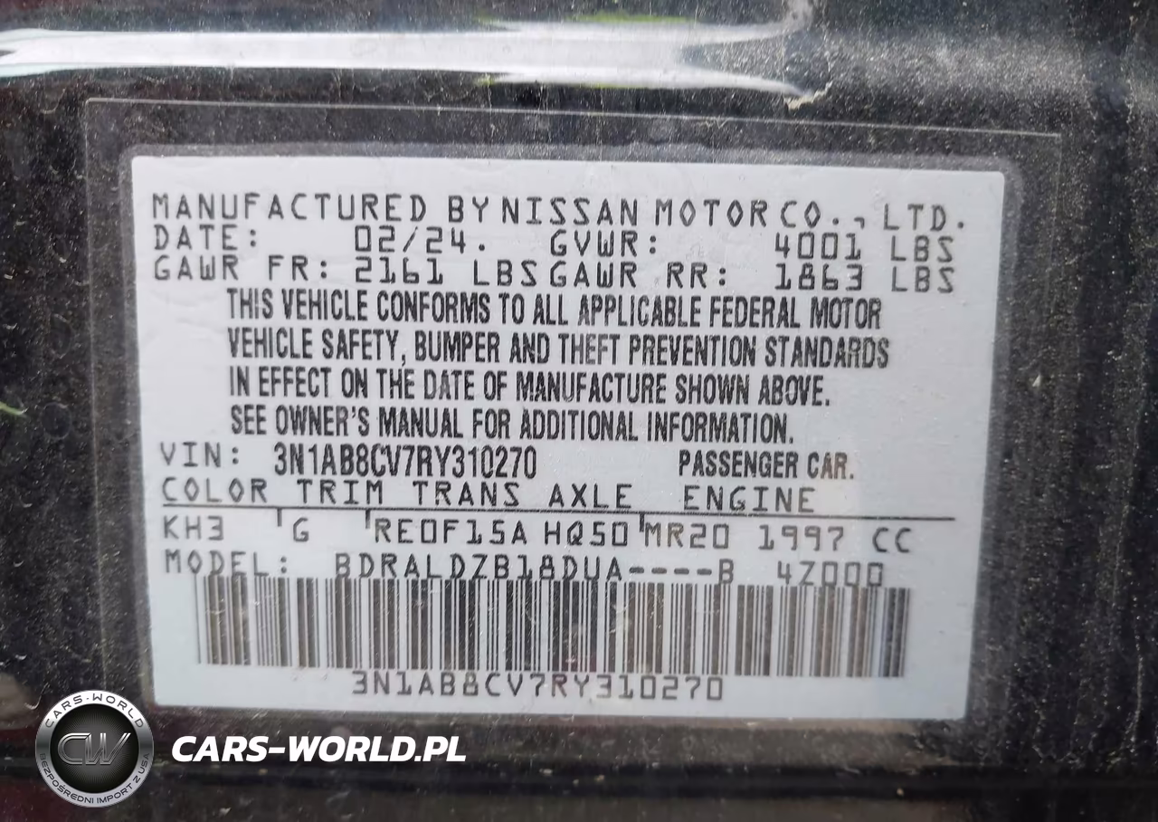 2024 Nissan Sentra Sv Xtronic Cvt VIN:3N1AB8CV7RY310270 - 9