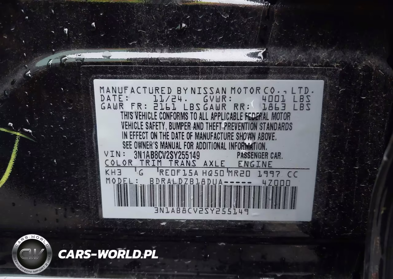 2025 Nissan Sentra Sv VIN:3N1AB8CV2SY255149 - 9
