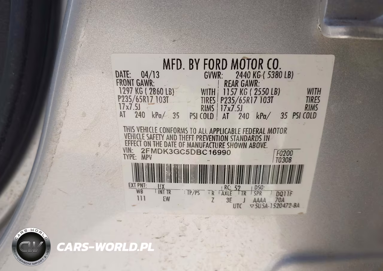 2013 Ford Edge Se VIN:2FMDK3GC5DBC16990 - 9