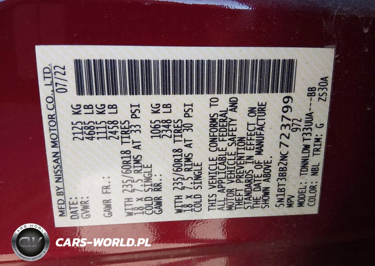 2022 Nissan Rogue Sv Intelligent Awd VIN:5N1BT3BB2NC723799 - 9