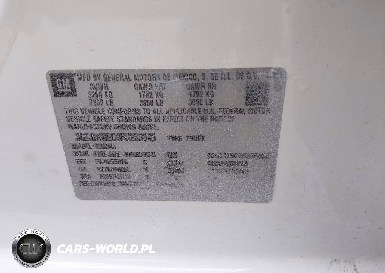 2015 Chevrolet Silverado 1500 2Lt VIN:3GCUKREC4FG235346 - 9
