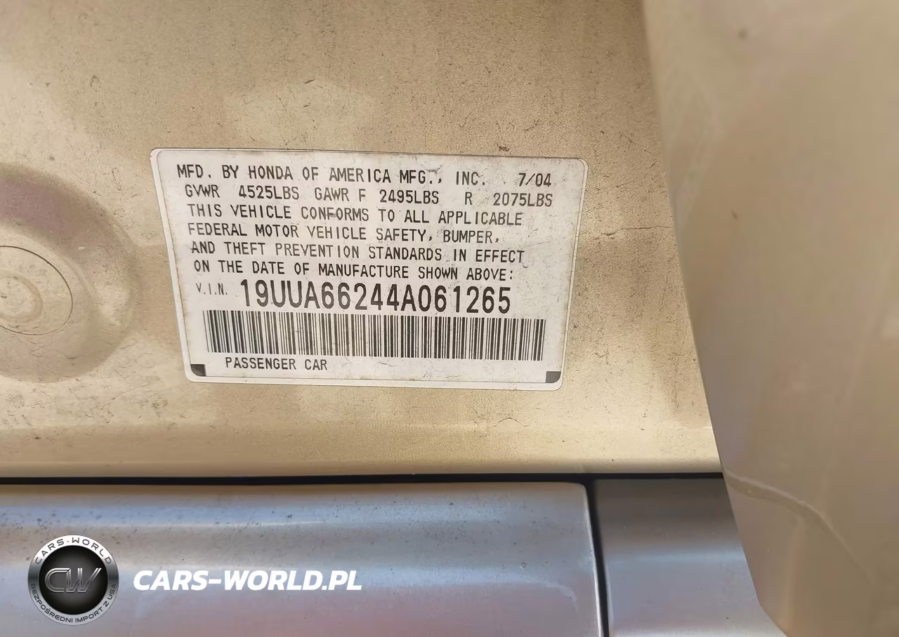2004 Acura Tl VIN:19UUA66244A061265 - 9