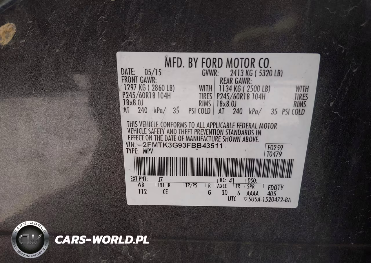 2015 Ford Edge Se VIN:2FMTK3G93FBB43511 - 9