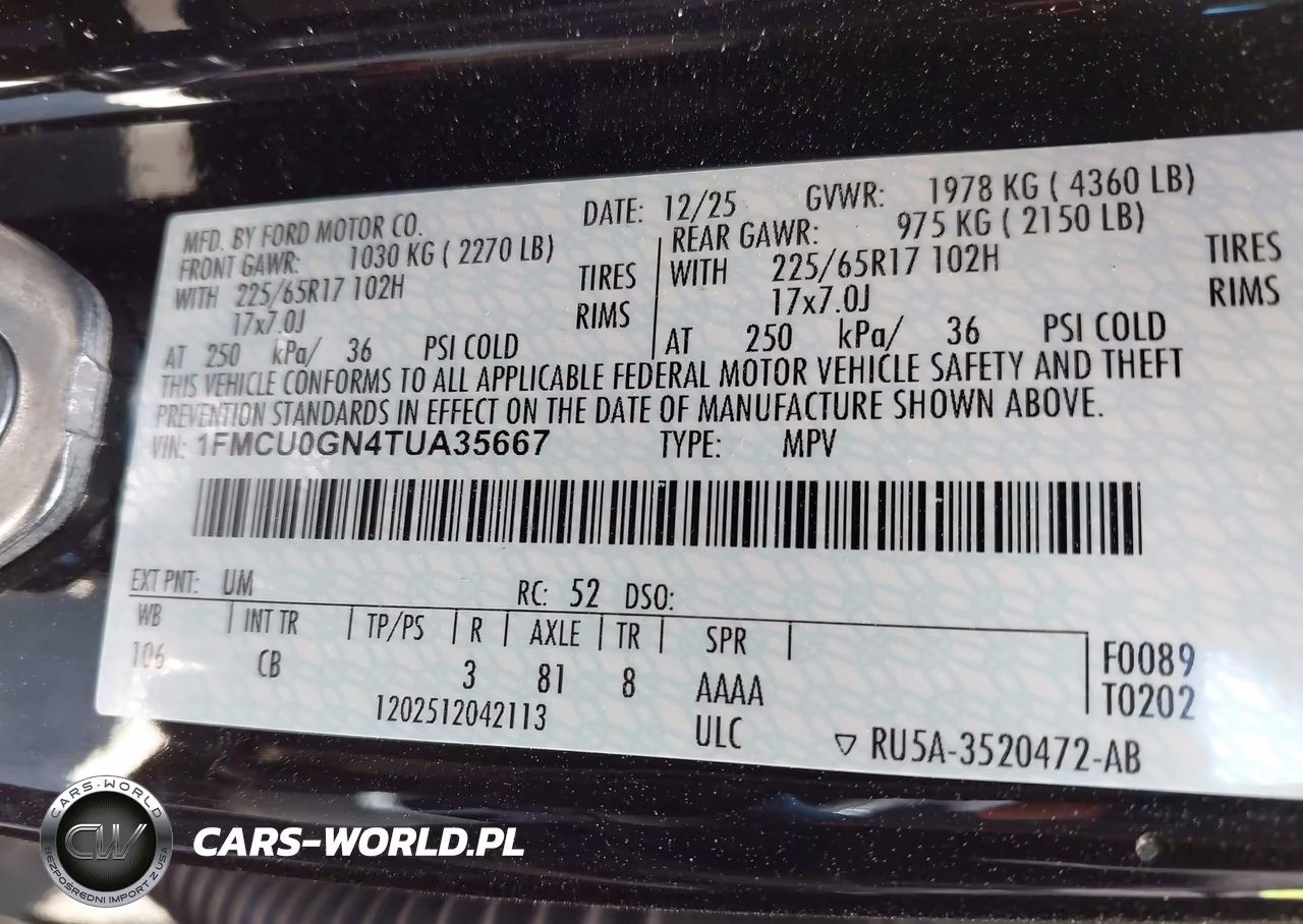 2026 Ford Escape Active VIN:1FMCU0GN4TUA35667 - 9