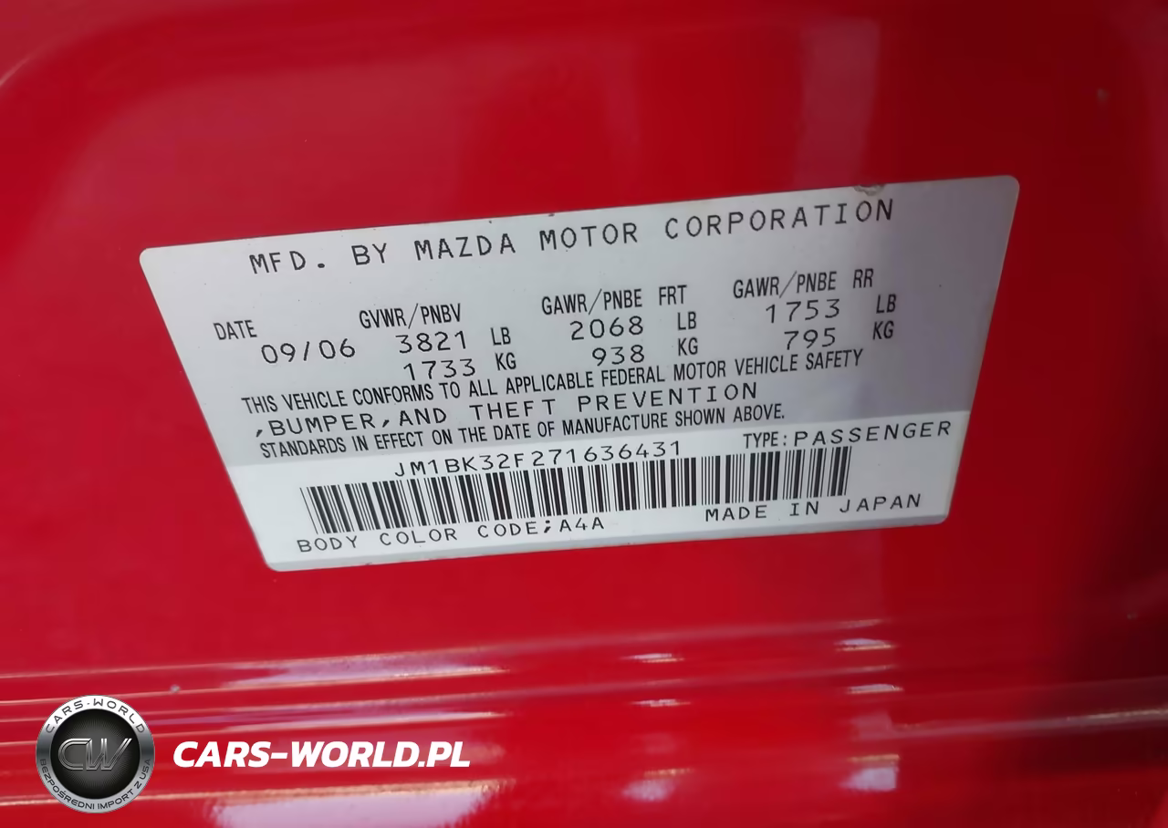 2007 Mazda Mazda3 I VIN:JM1BK32F271636431 - 9