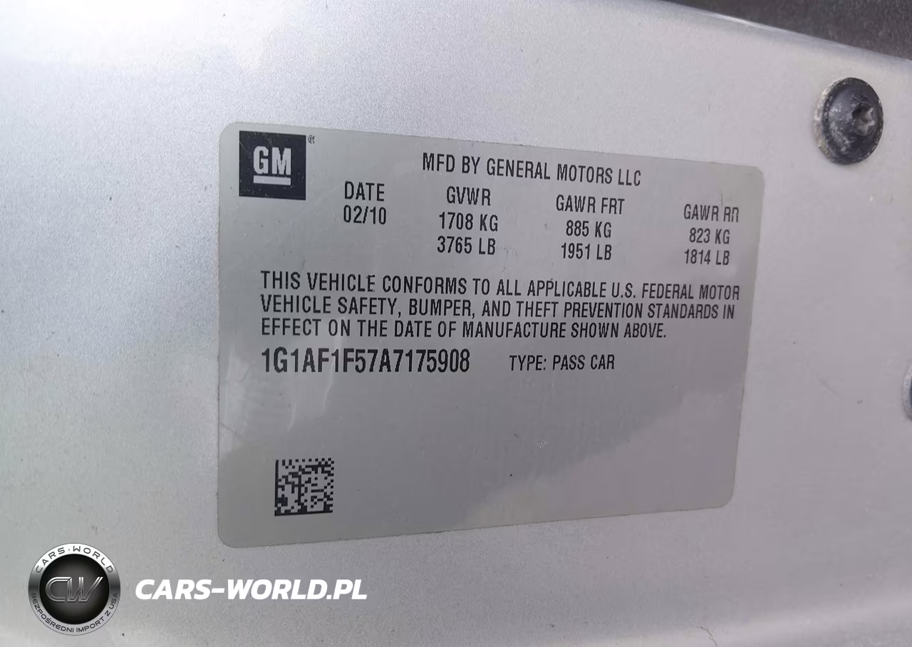 2010 Chevrolet Cobalt Lt VIN:1G1AF1F57A7175908 - 9