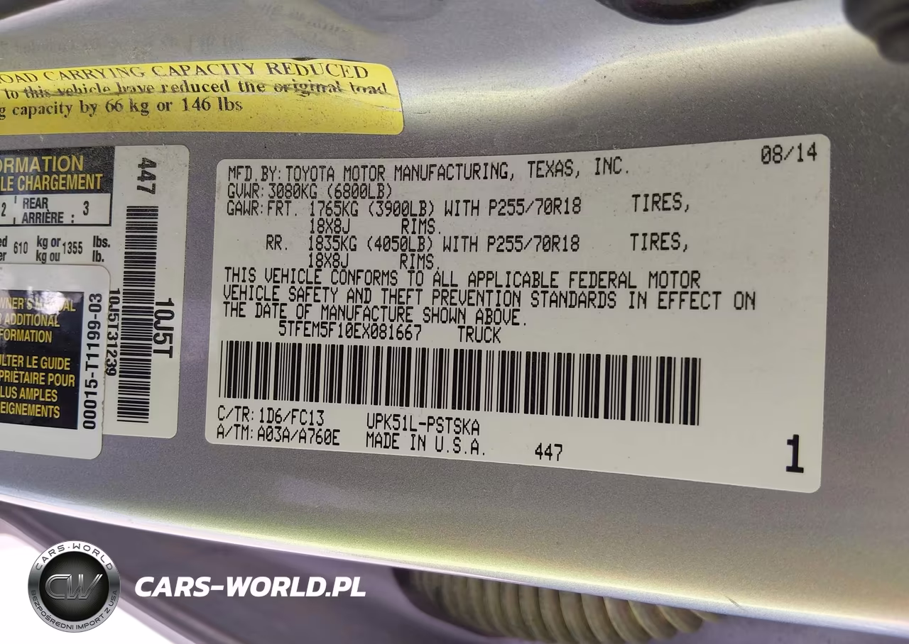 2014 Toyota Tundra Sr5 4.6L V8 VIN:5TFEM5F10EX081667 - 9