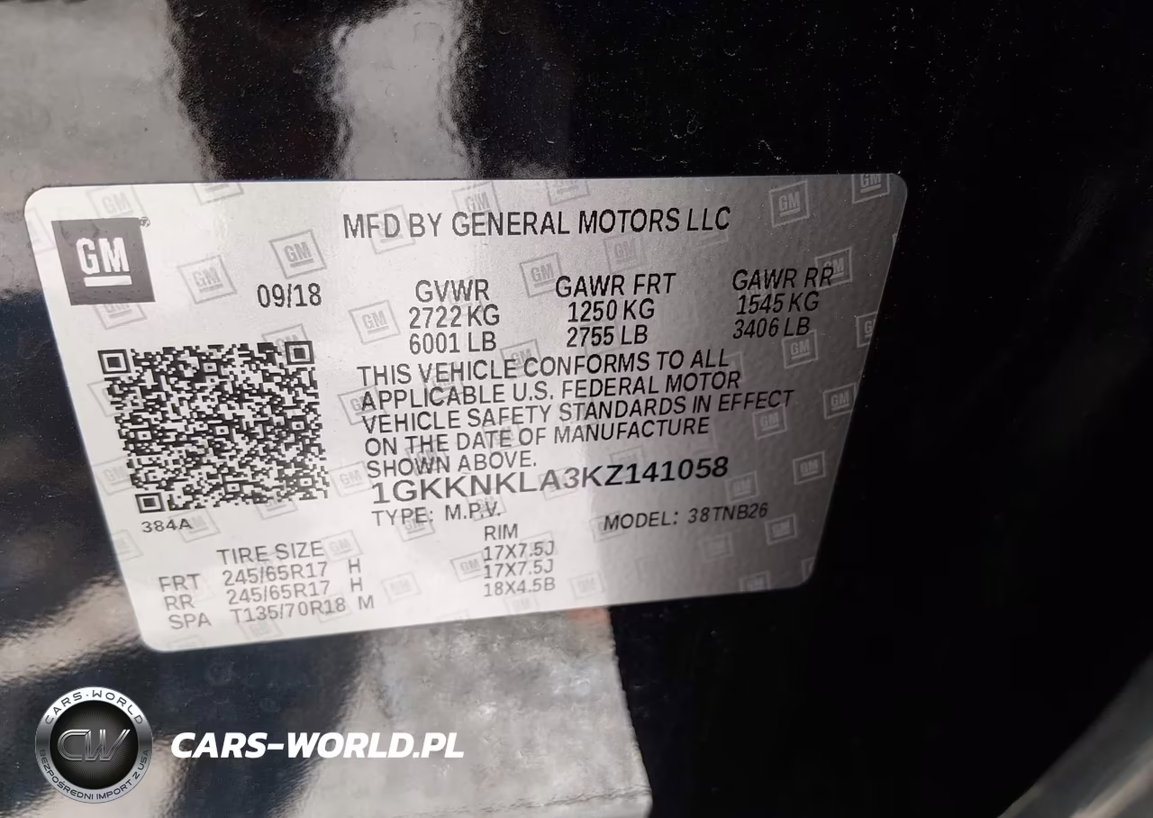 2019 GMC Acadia Sle-1 VIN:1GKKNKLA3KZ141058 - 9