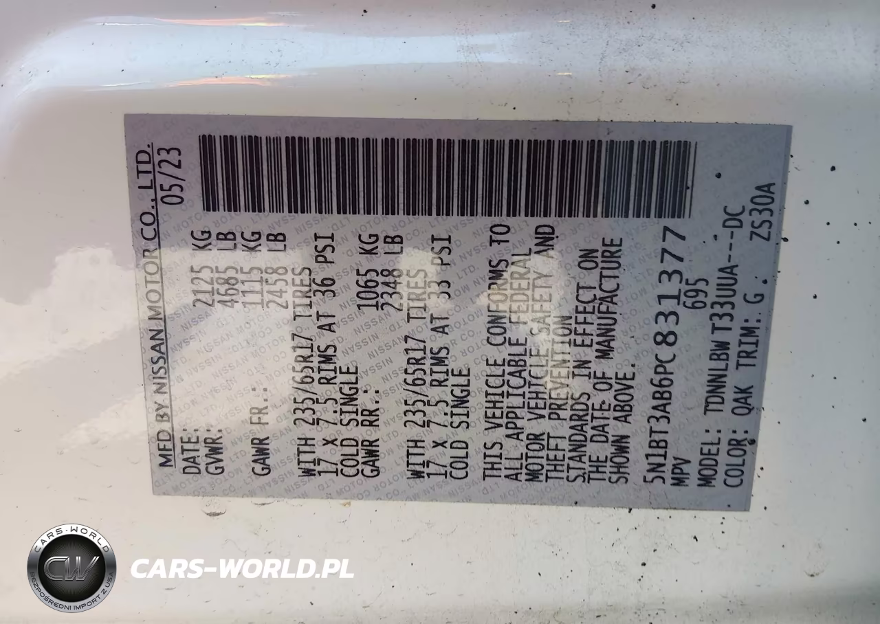 2023 Nissan Rogue S Intelligent Awd VIN:5N1BT3AB6PC831377 - 9