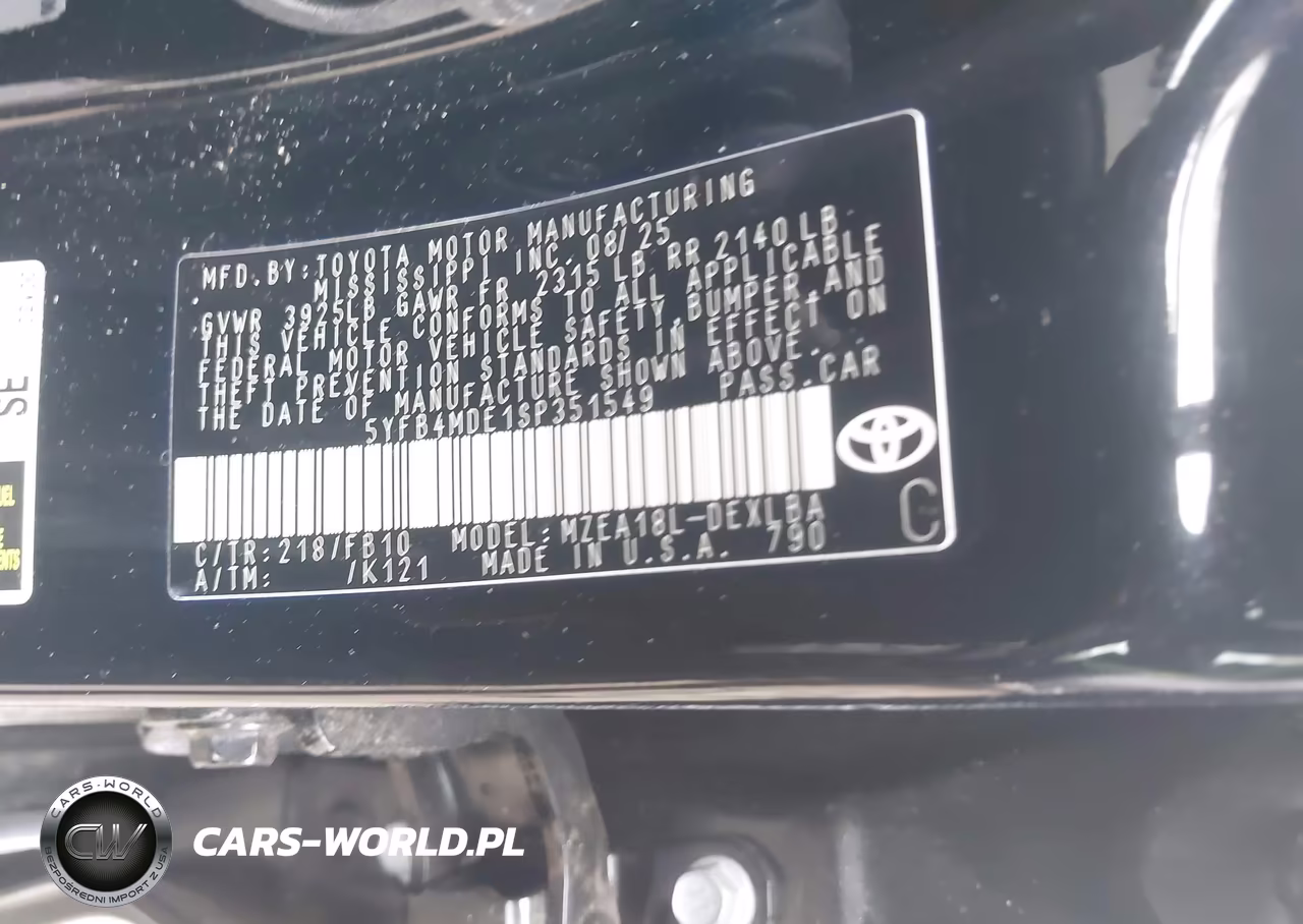 2025 Toyota Corolla Le VIN:5YFB4MDE1SP351549 - 9