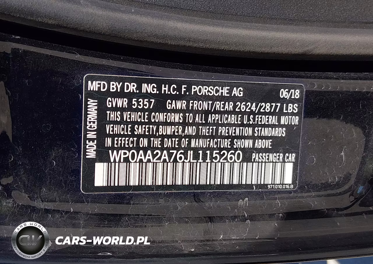 2018 Porsche Panamera 4 VIN:WP0AA2A76JL115260 - 9