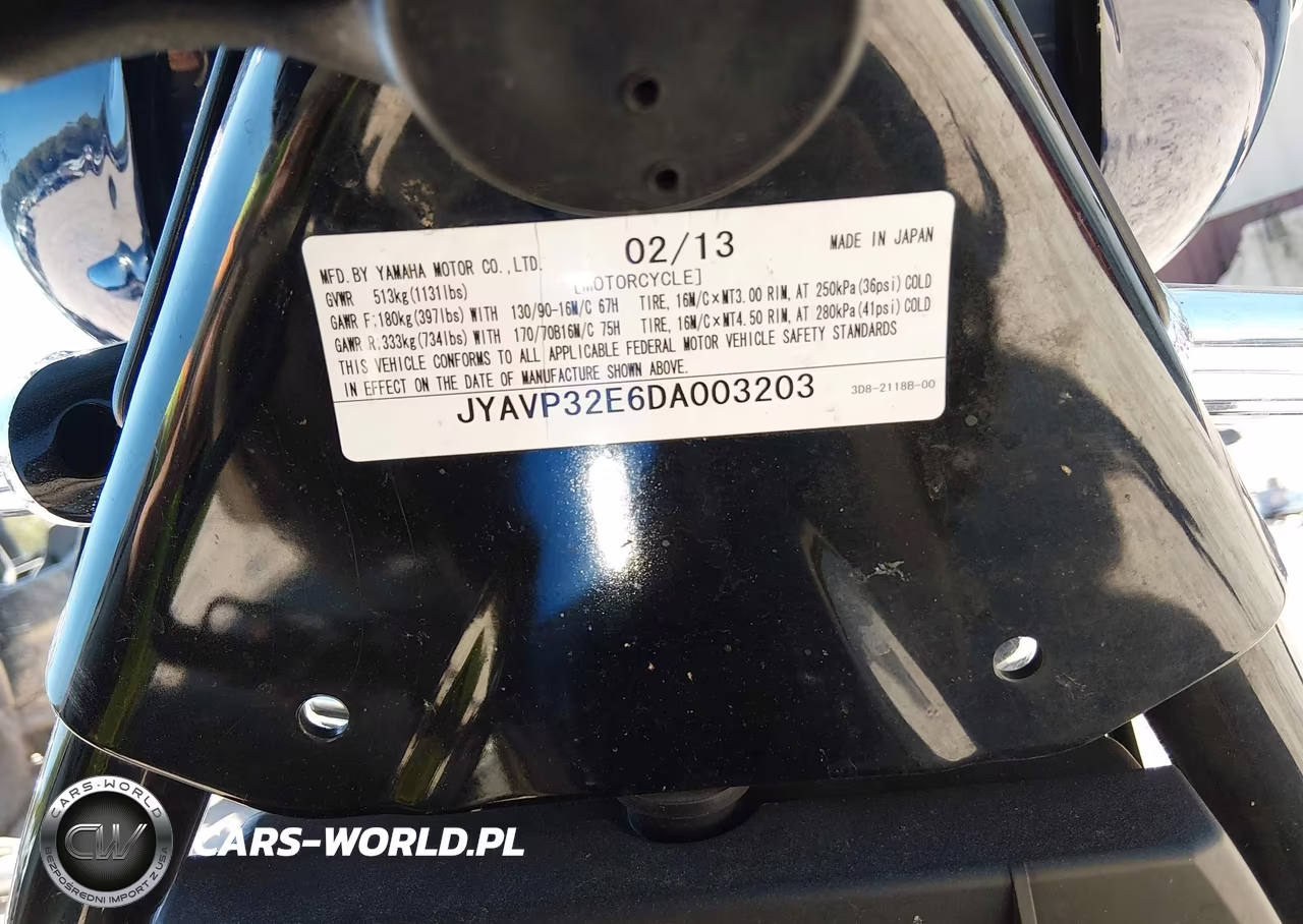 2013 Yamaha Xvs1300 Ct-Cfd VIN:JYAVP32E6DA003203 - 10