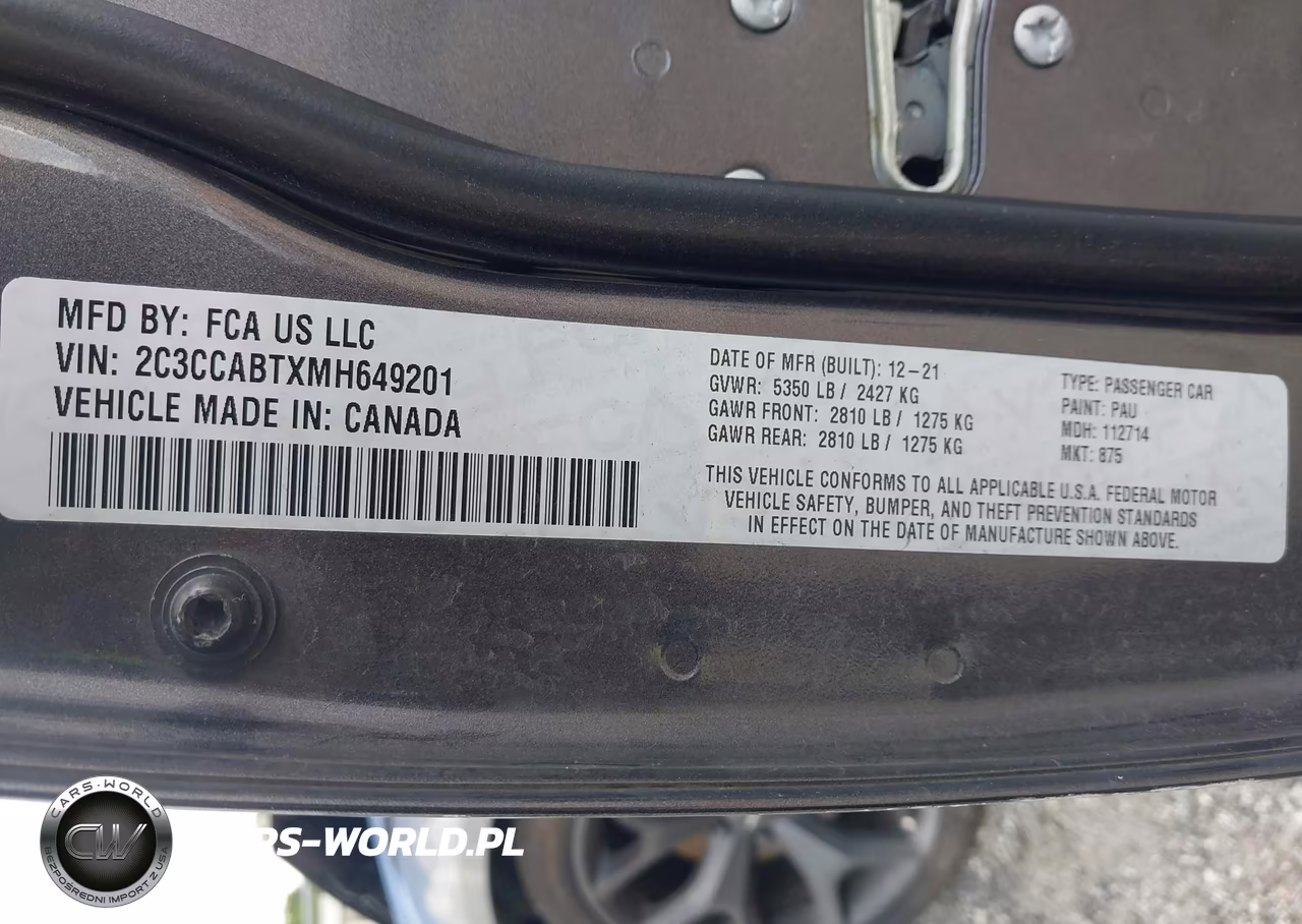 2021 Chrysler 300 300S VIN:2C3CCABTXMH649201 - 9