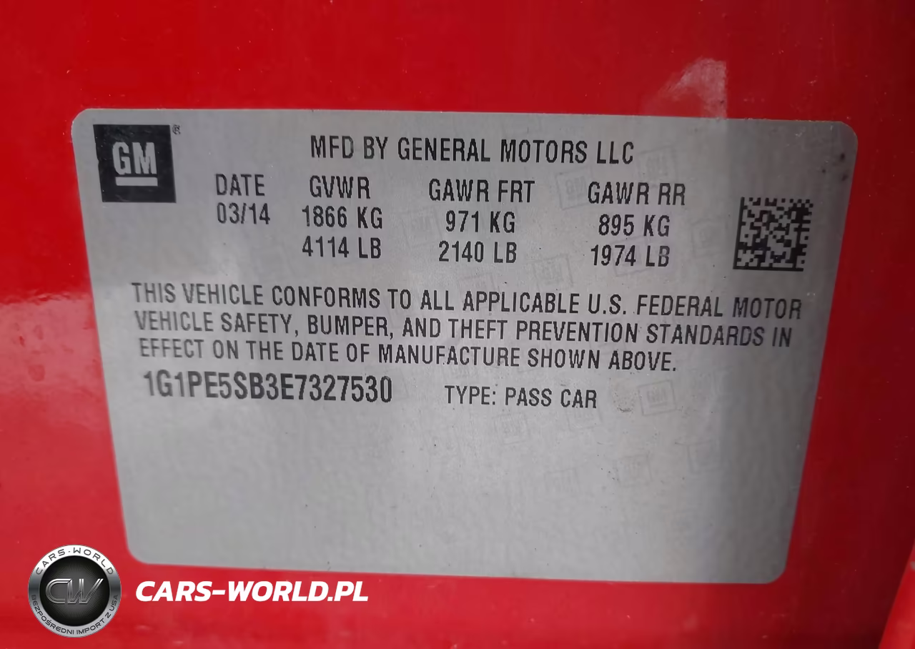 2014 Chevrolet Cruze 2Lt Auto VIN:1G1PE5SB3E7327530 - 9