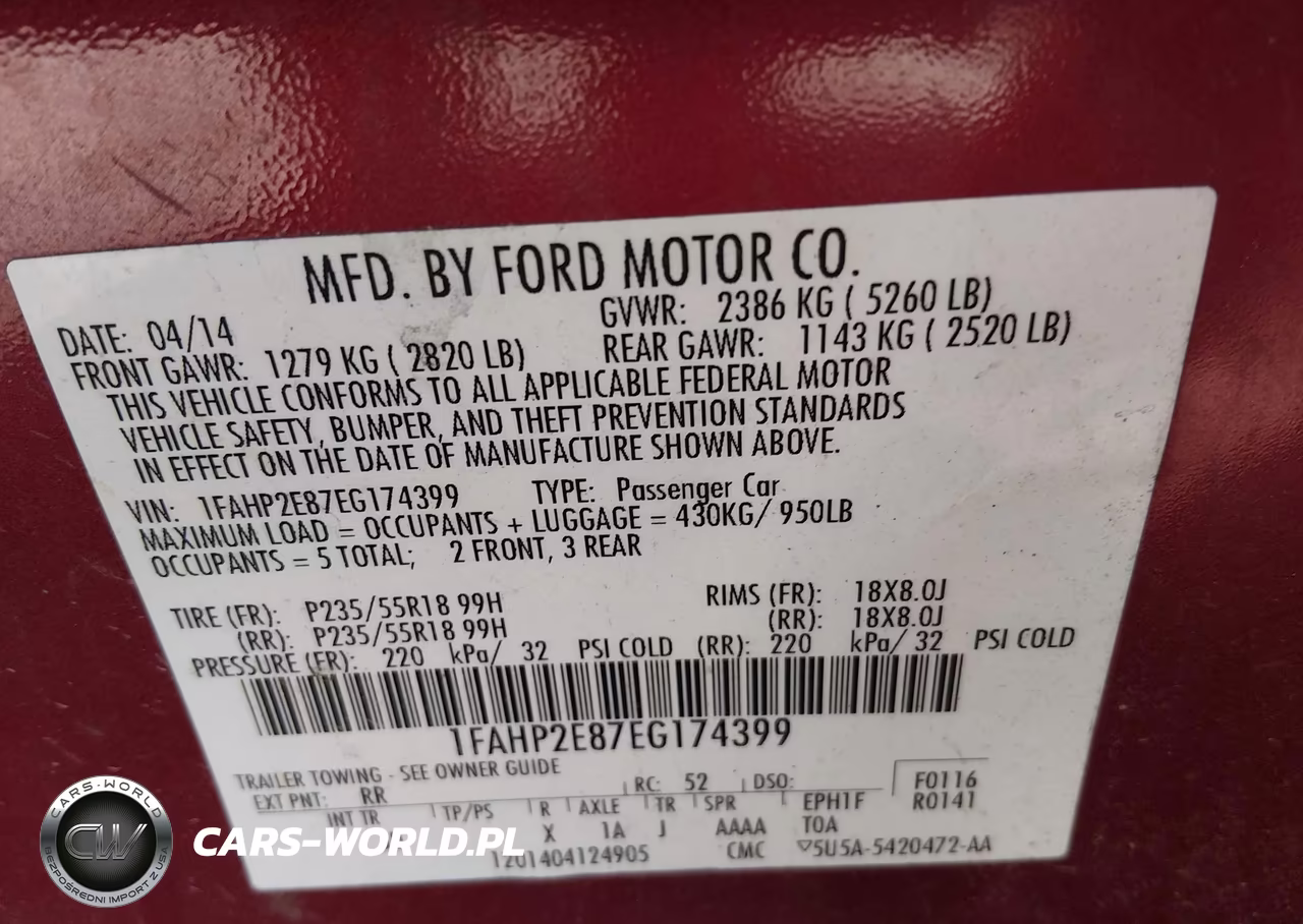 2014 Ford Taurus Sel VIN:1FAHP2E87EG174399 - 9