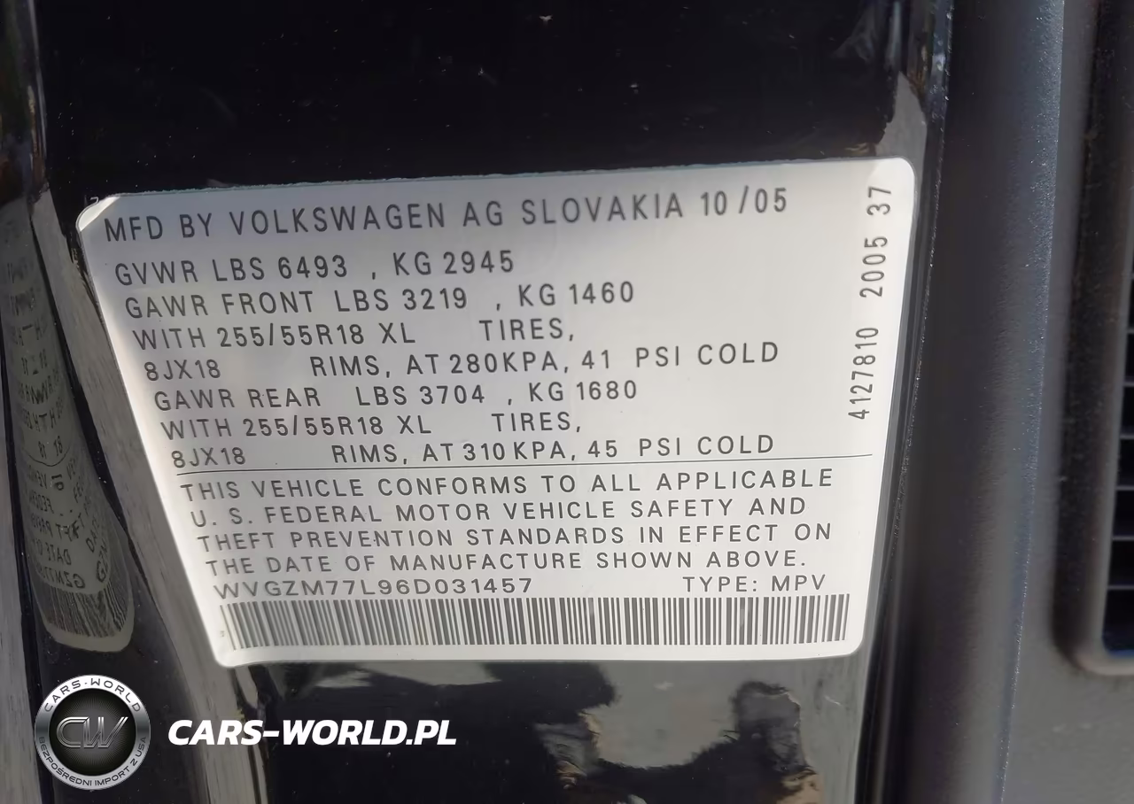 2006 Volkswagen Touareg V8 VIN:WVGZM77L96D031457 - 9