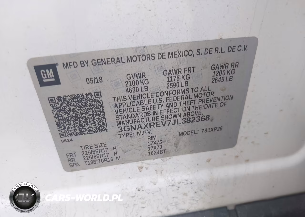 2018 Chevrolet Equinox Ls VIN:3GNAXREV7JL382368 - 9