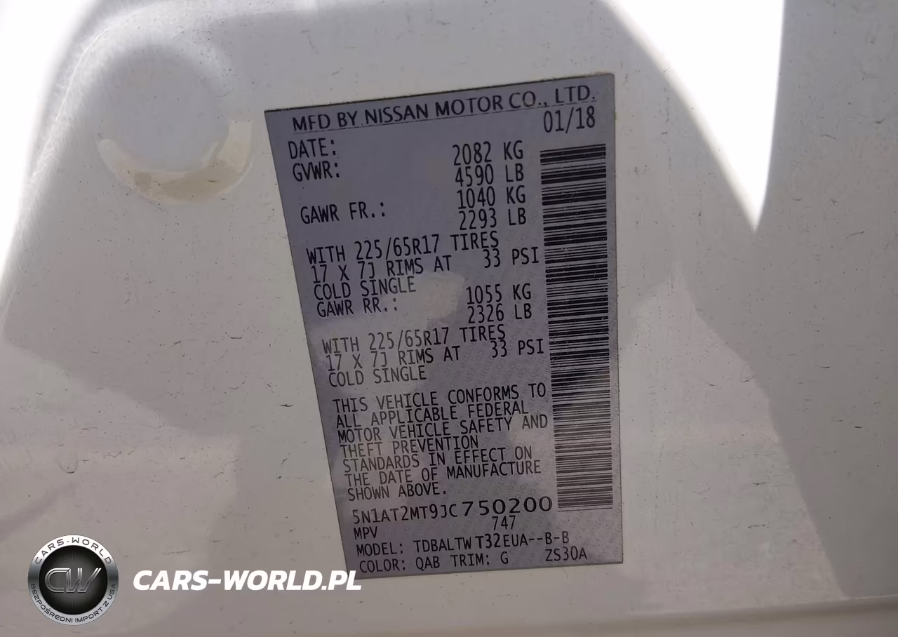 2018 Nissan Rogue Sv VIN:5N1AT2MT9JC750200 - 9