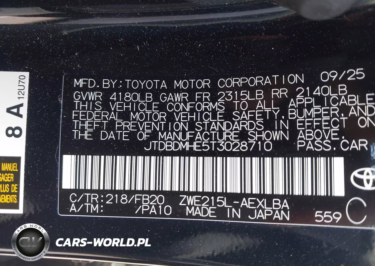 2026 Toyota Corolla Hybrid Hybrid Le VIN:JTDBDMHE5T3028710 - 9