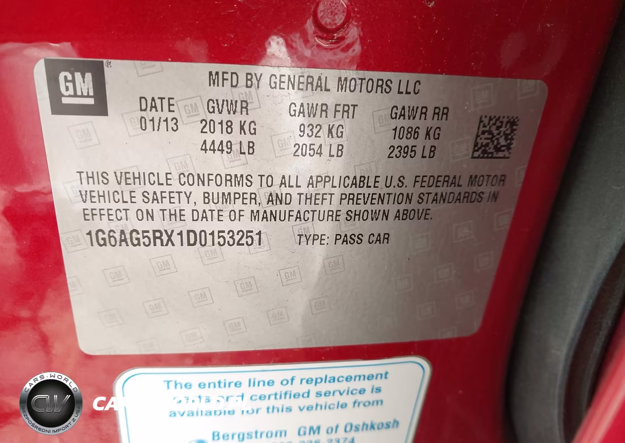 2013 Cadillac Ats Standard VIN:1G6AG5RX1D0153251 - 9