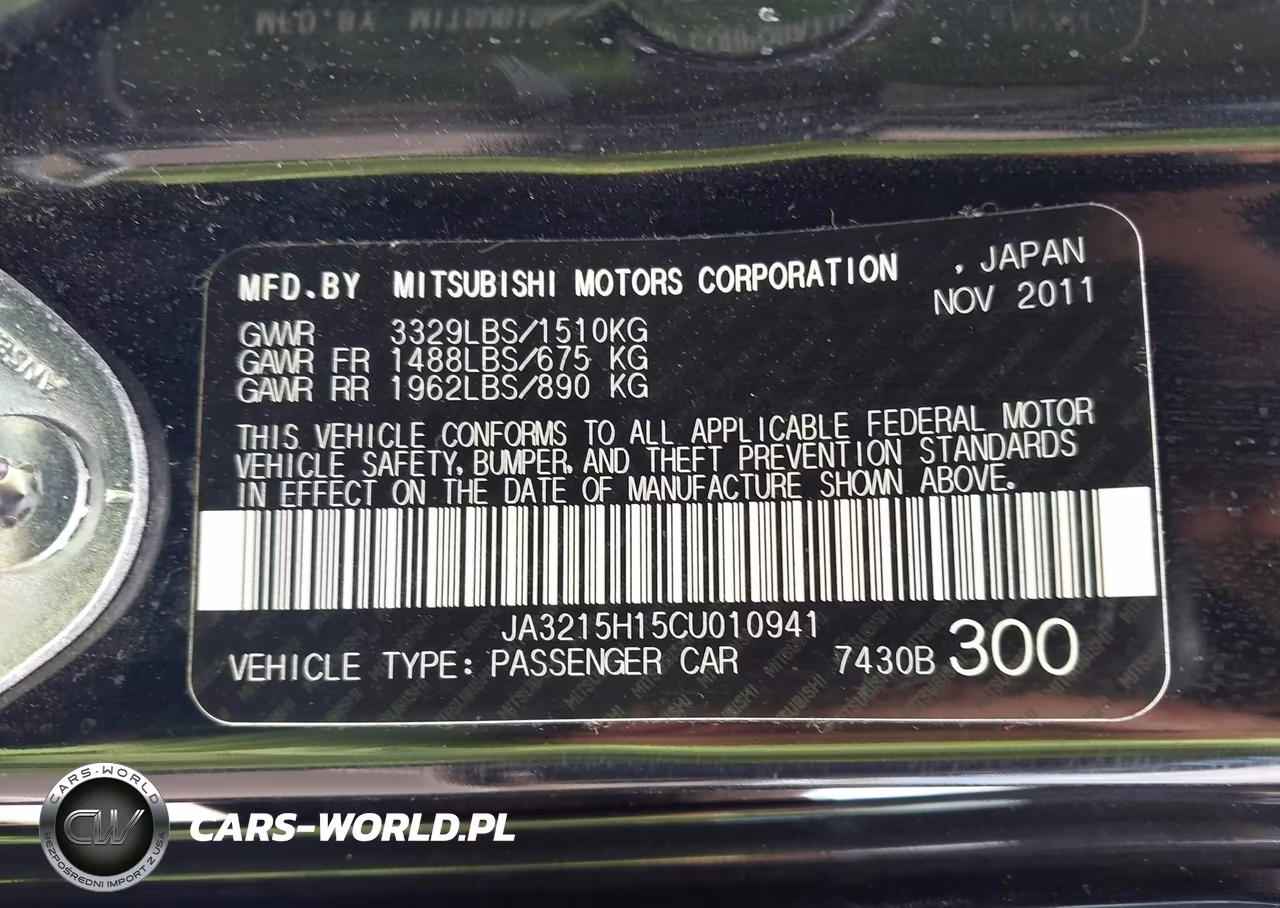 2012 Mitsubishi I-Miev Es-Se VIN:JA3215H15CU010941 - 8