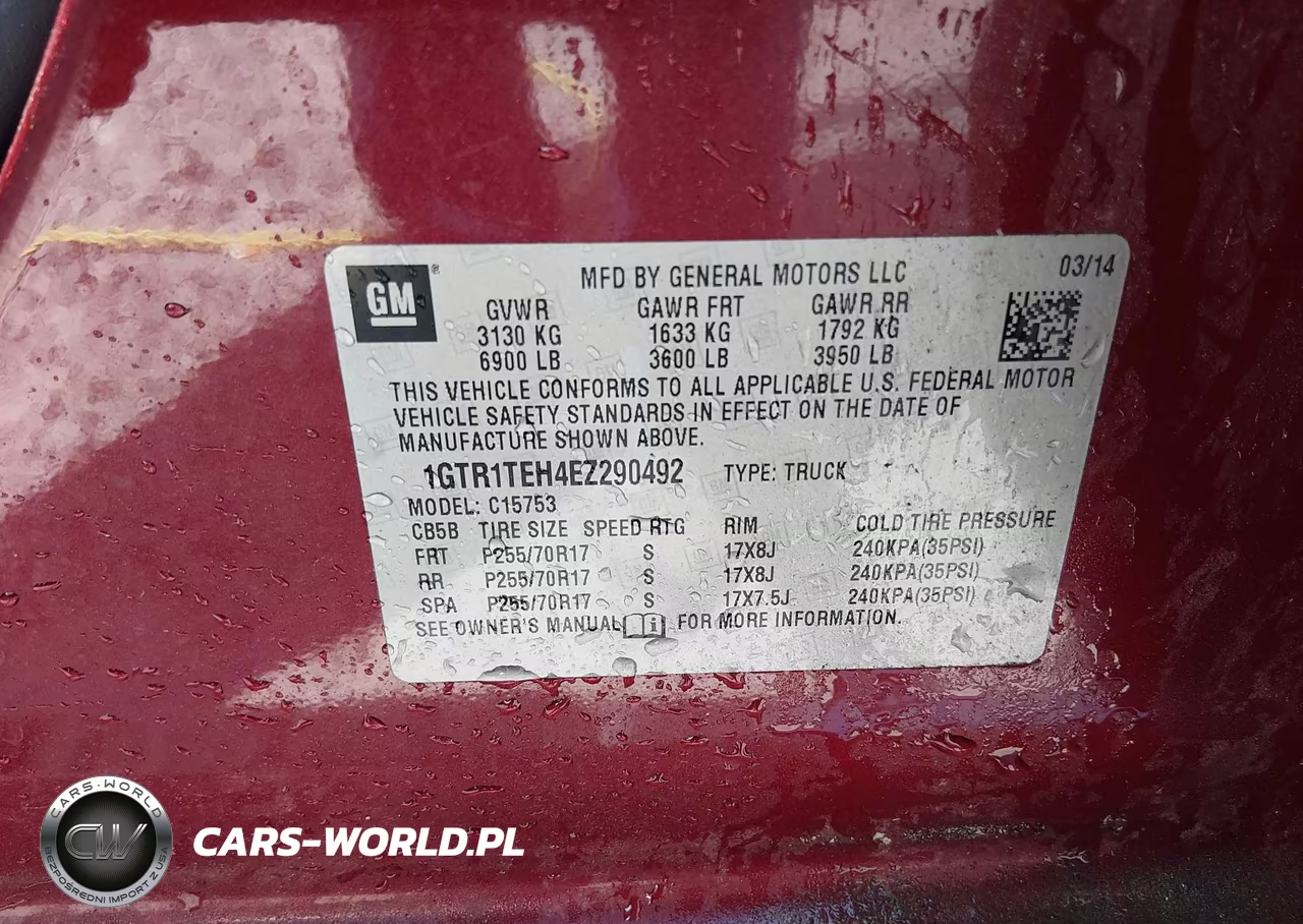 2014 GMC Sierra 1500 VIN:1GTR1TEH4EZ290492 - 9