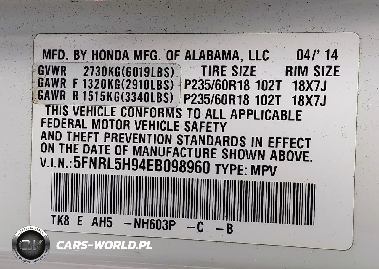2014 Honda Odyssey Touring-Touring Elite VIN:5FNRL5H94EB098960 - 9