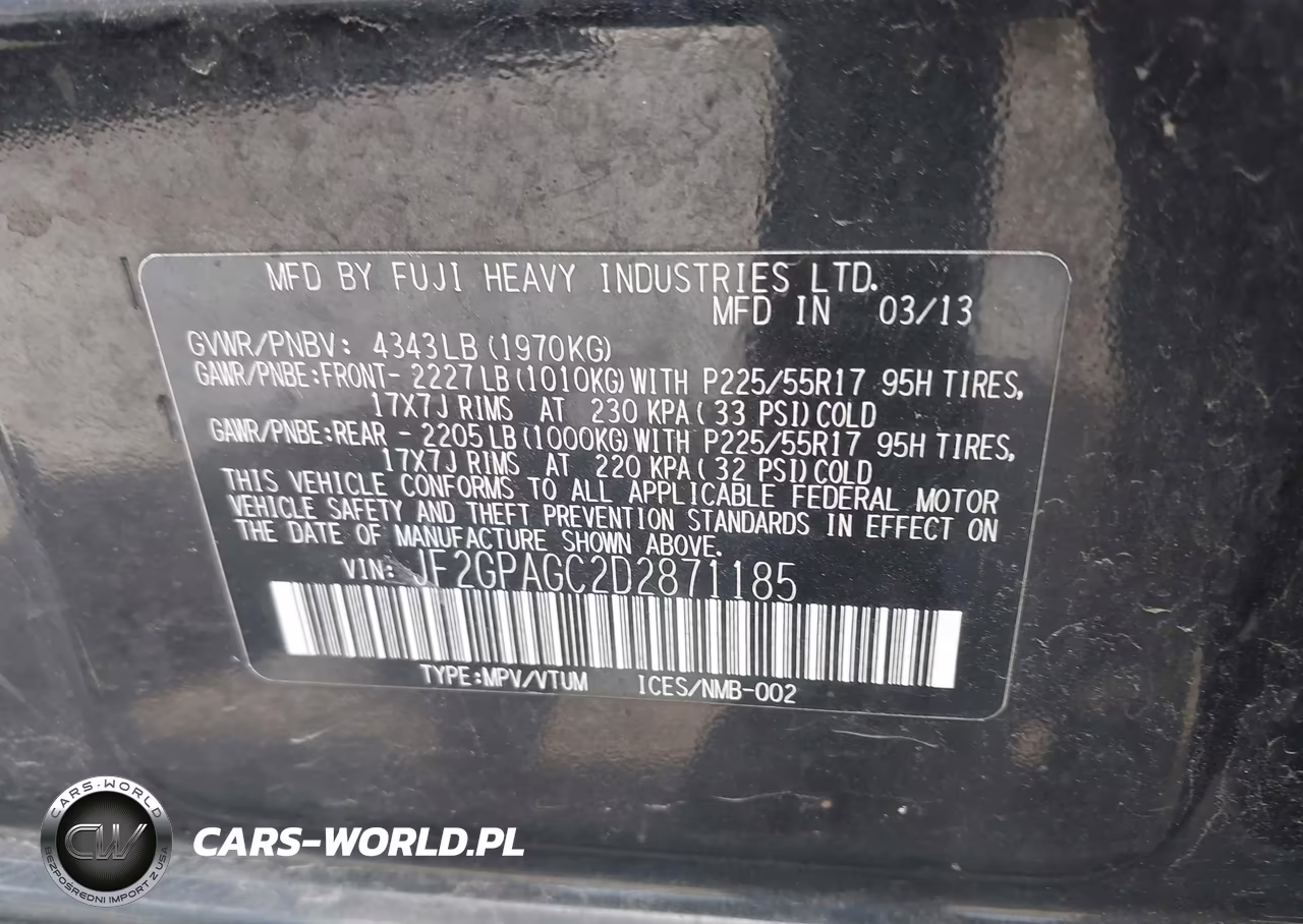 2013 Subaru Xv Crosstrek 2.0I Limited VIN:JF2GPAGC2D2871185 - 9