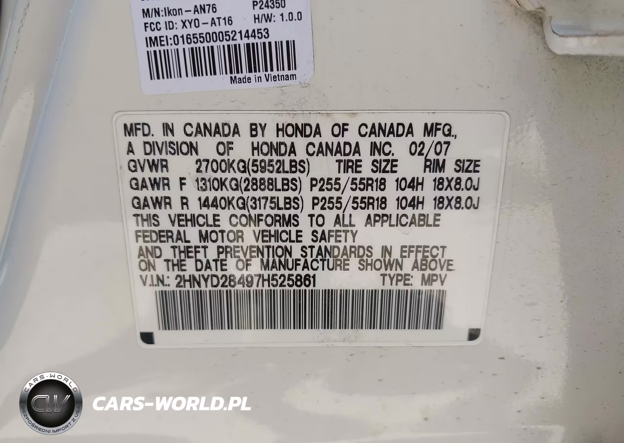 2007 Acura Mdx Technology Package VIN:2HNYD28497H525861 - 9