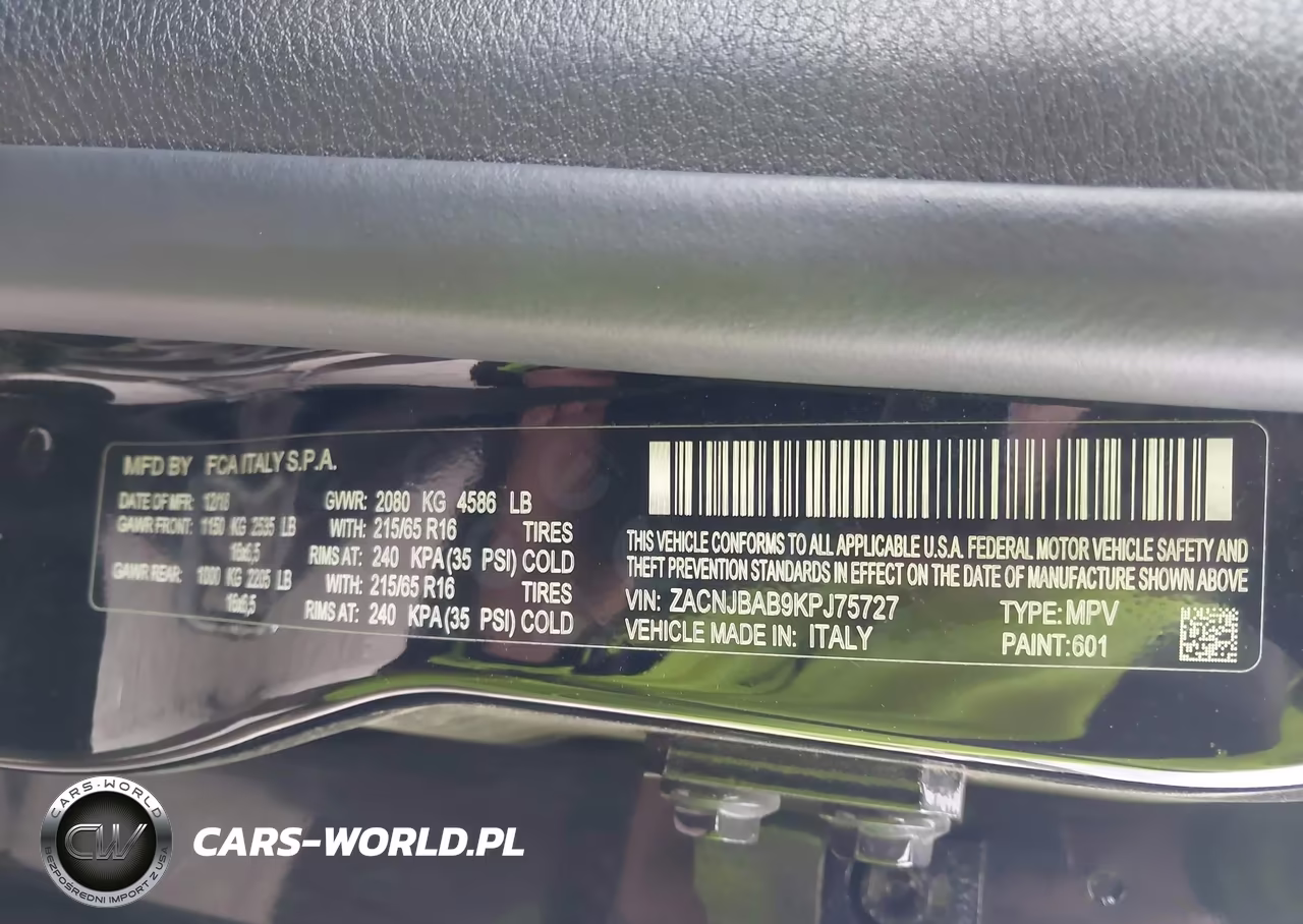 2019 Jeep Renegade Sport 4X4 VIN:ZACNJBAB9KPJ75727 - 9