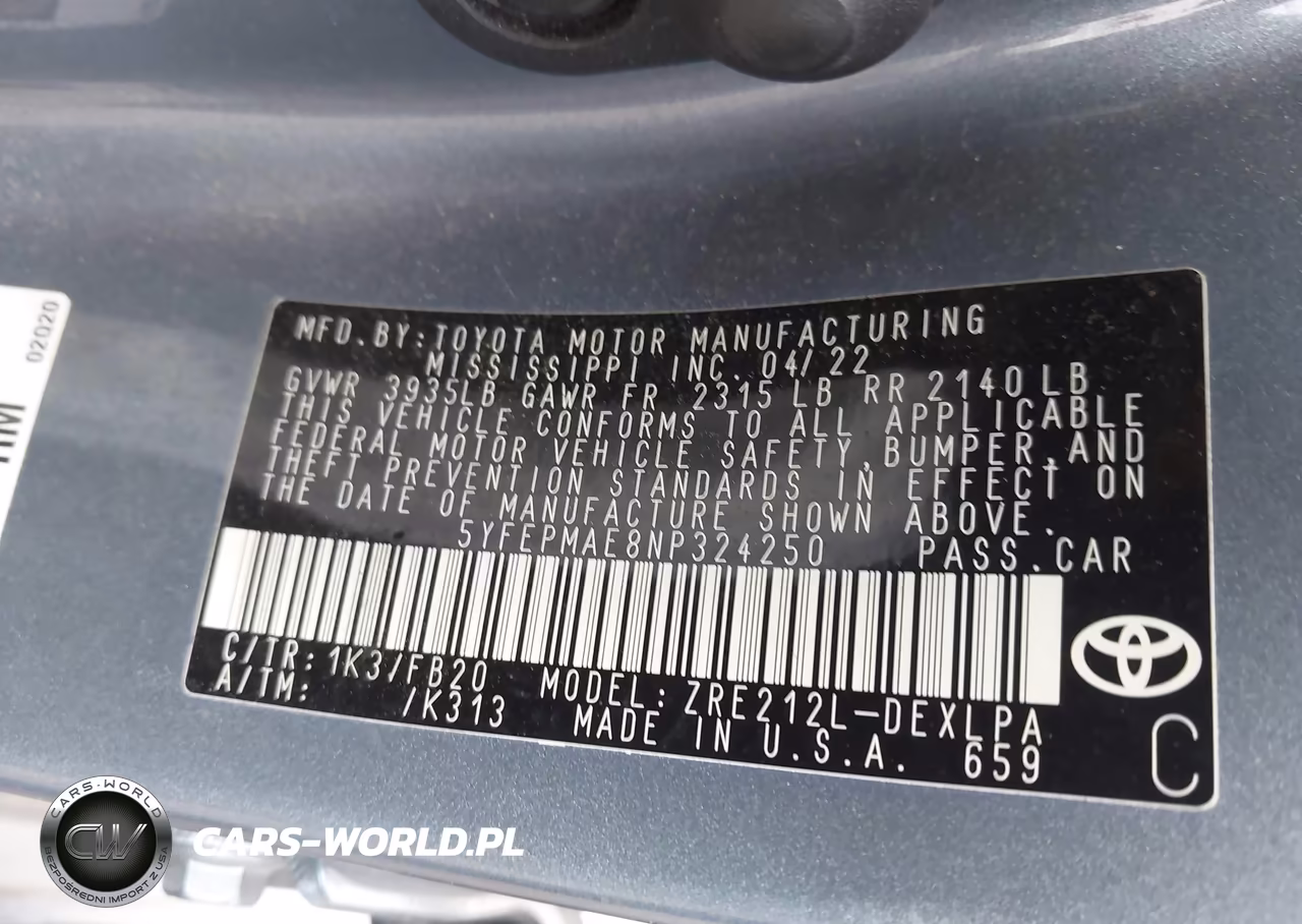 2022 Toyota Corolla Le VIN:5YFEPMAE8NP324250 - 9
