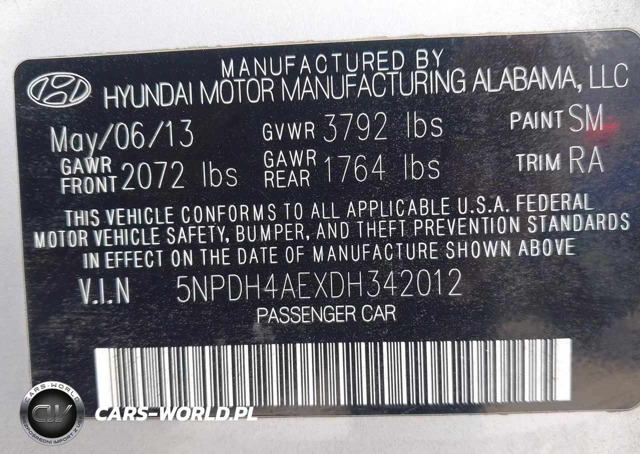 2013 Hyundai Elantra Gls VIN:5NPDH4AEXDH342012 - 9