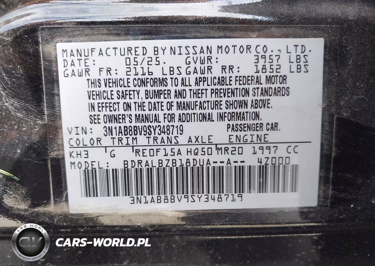 2025 Nissan Sentra S VIN:3N1AB8BV9SY348719 - 9