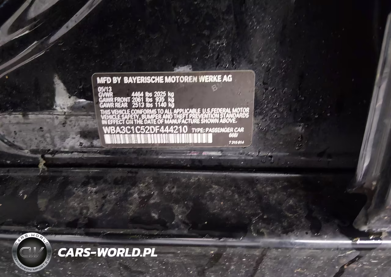 2013 BMW 328I VIN:WBA3C1C52DF444210 - 9