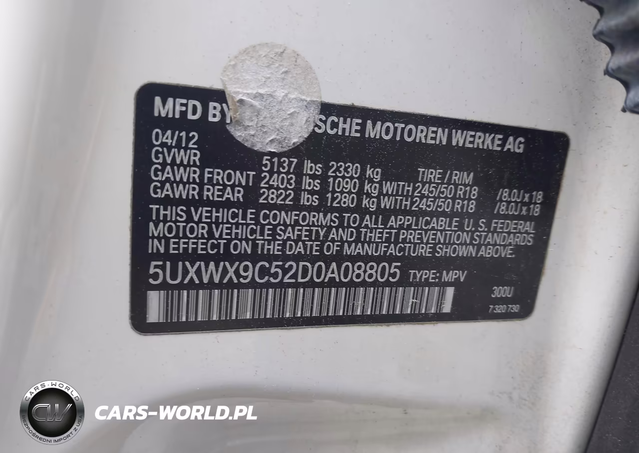 2013 BMW X3 xDrive28I VIN:5UXWX9C52D0A08805 - 9