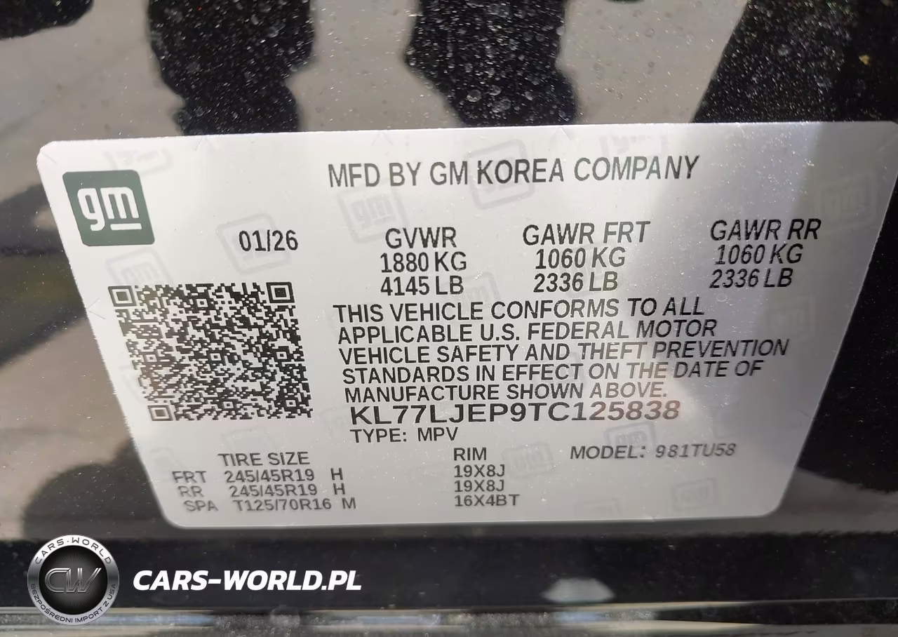 2026 Chevrolet Trax Fwd 2Rs VIN:KL77LJEP9TC125838 - 9