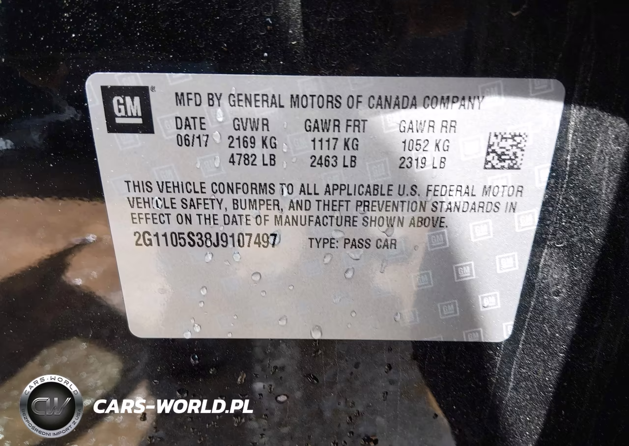 2018 Chevrolet Impala 1Lt VIN:2G1105S38J9107497 - 9