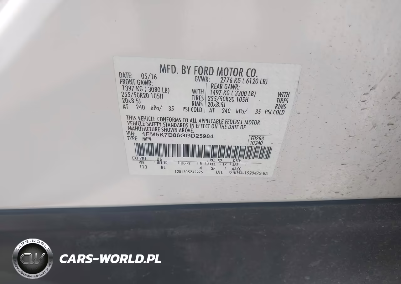 2016 Ford Explorer Xlt VIN:1FM5K7D86GGD25984 - 9