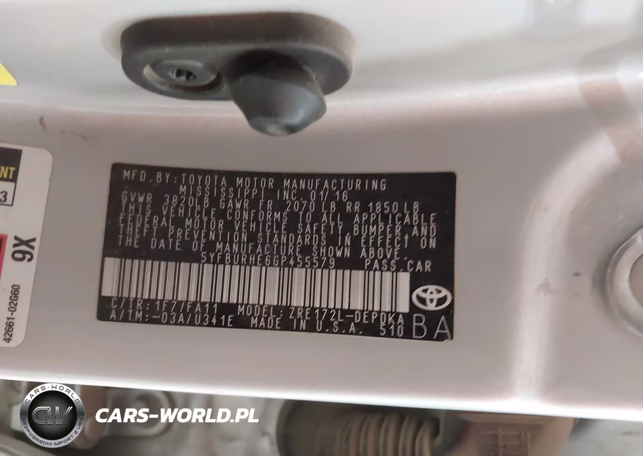 2016 Toyota Corolla L VIN:5YFBURHE6GP455579 - 9