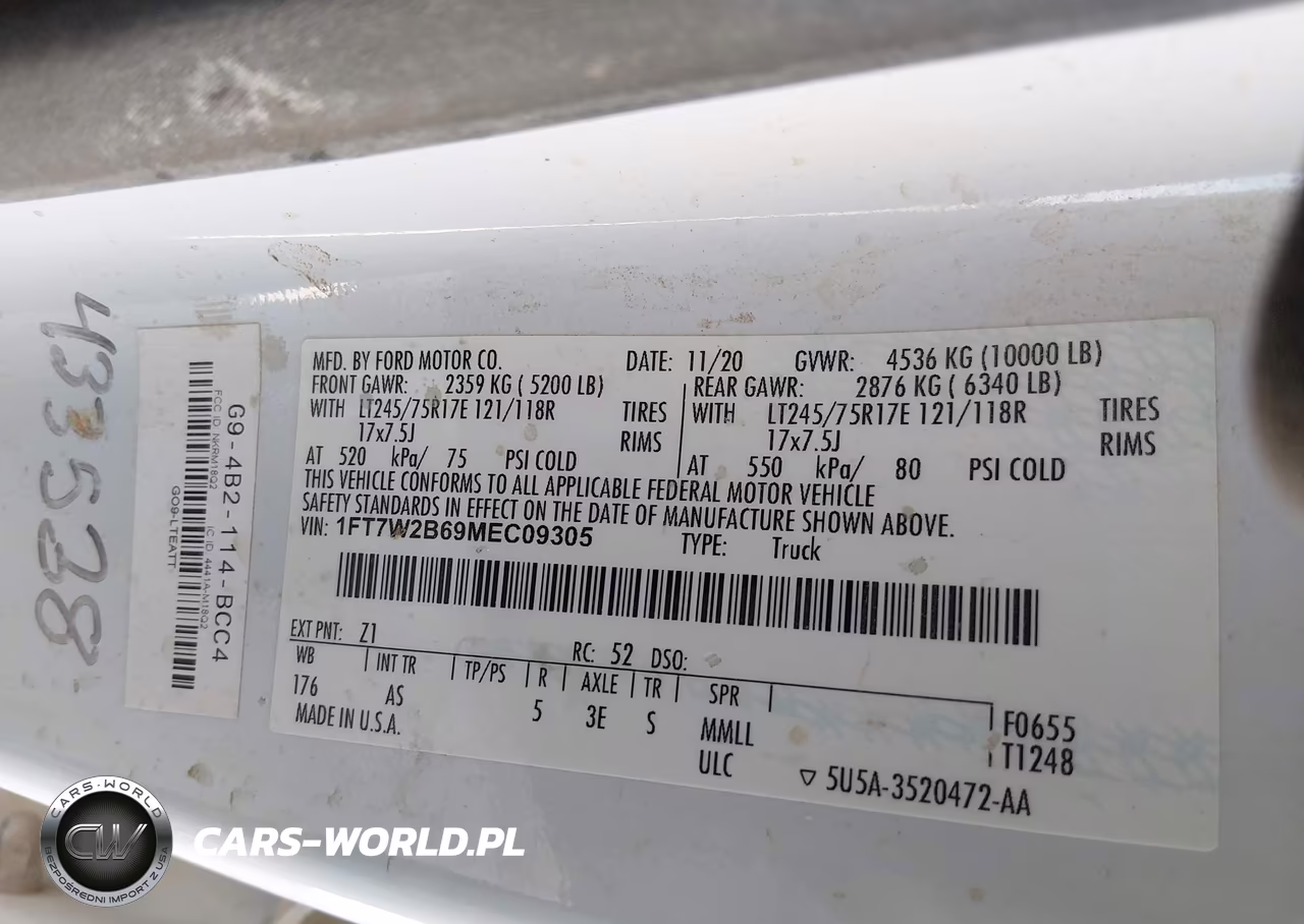 2021 Ford F-250 Xl VIN:1FT7W2B69MEC09305 - 4