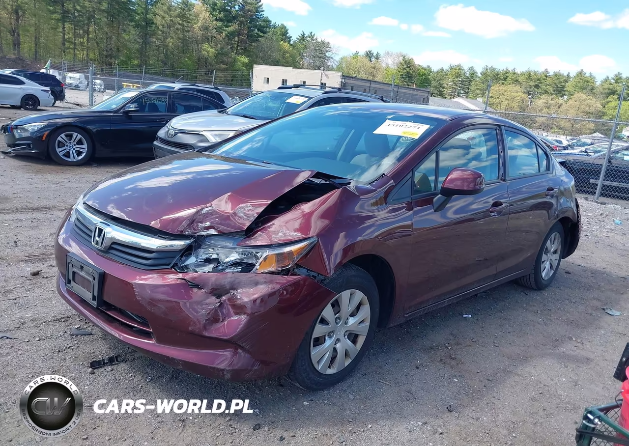 2012 Honda Civic Lx VIN:2HGFB2F55CH582682 - 2