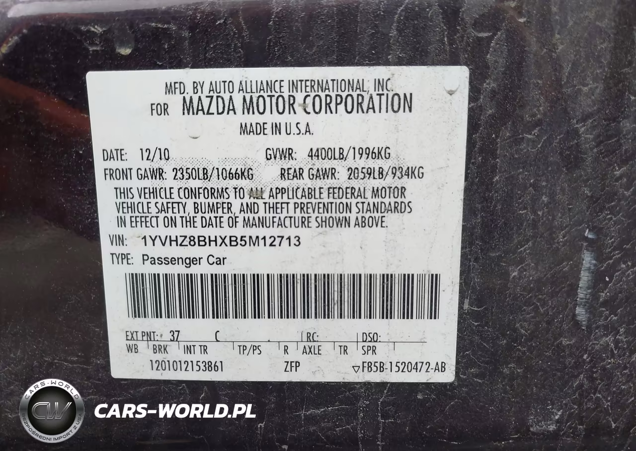 2011 Mazda Mazda6 VIN:1YVHZ8BHXB5M12713 - 9