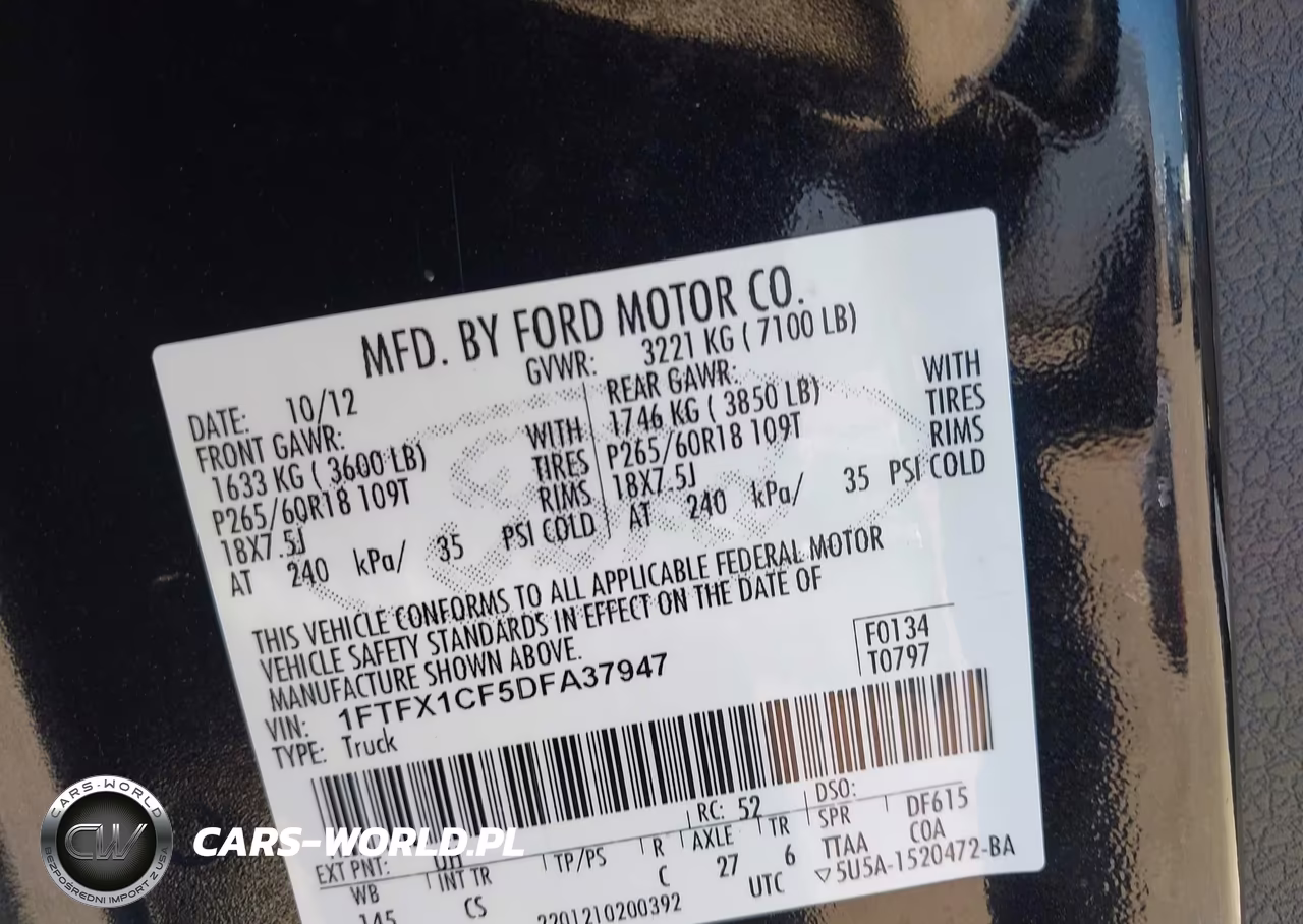 2013 Ford F-150 Stx VIN:1FTFX1CF5DFA37947 - 9